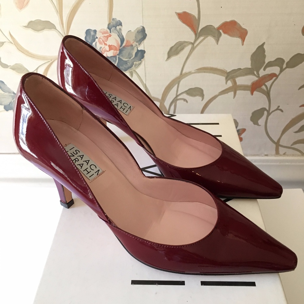 Isaac Mizrahi Red Patent Greer Pump Sz 6